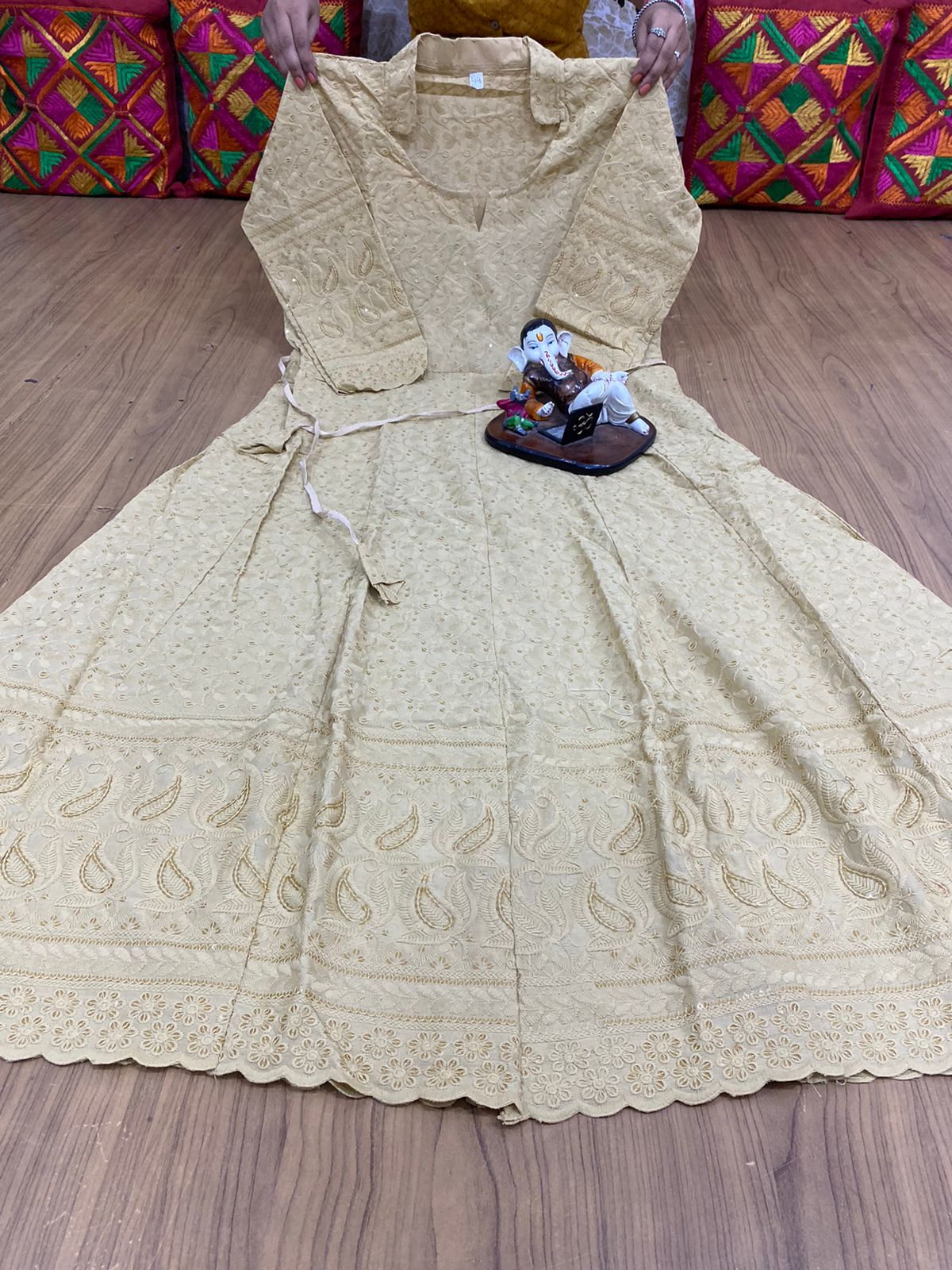 Chikankari Anarkali kurta - Saffronfashionindia
