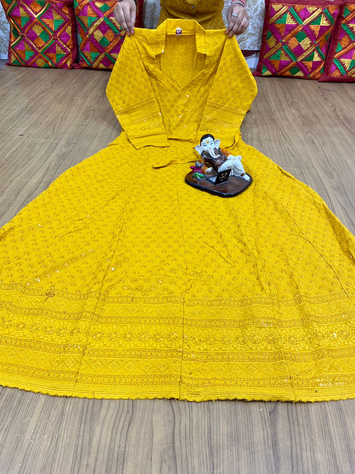 Chikankari Anarkali kurta - Saffronfashionindia