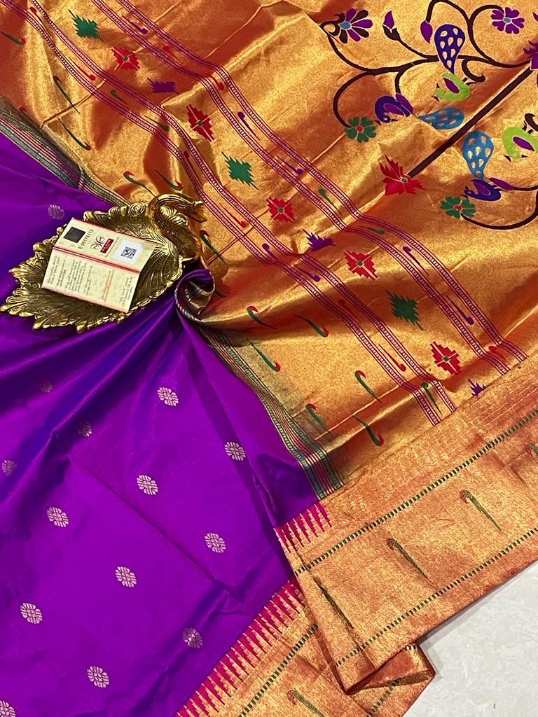 Danish Paithani inspired saree - Saffronfashionindia