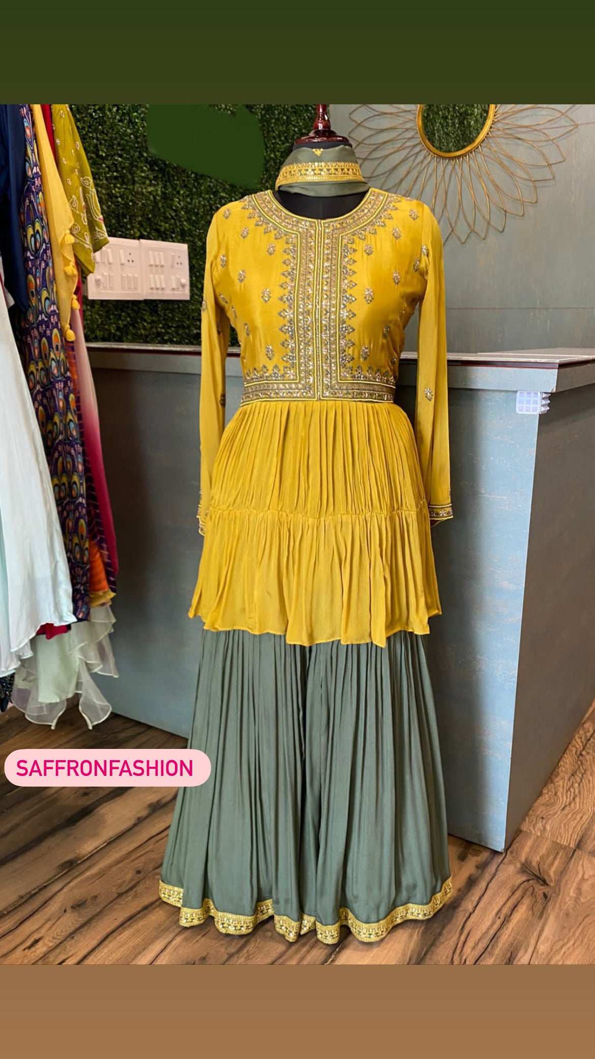 Yuvika peplum sequence dress - Saffronfashionindia
