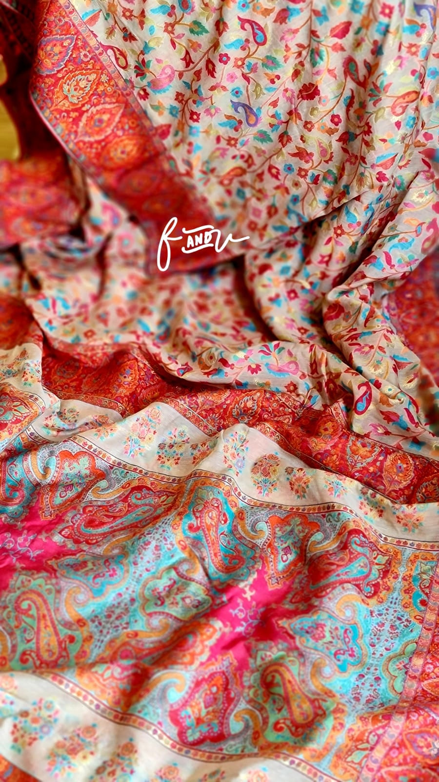 Kashmiri inspired Kani silk saree - Saffronfashionindia