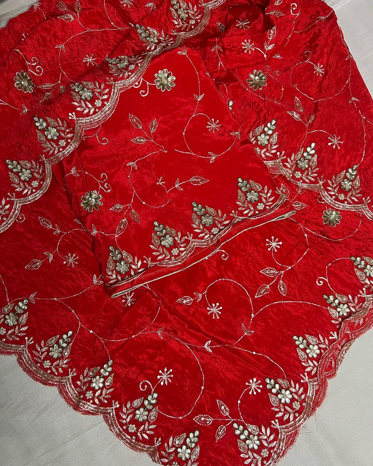 Cinderla crepe suit - Saffronfashionindia