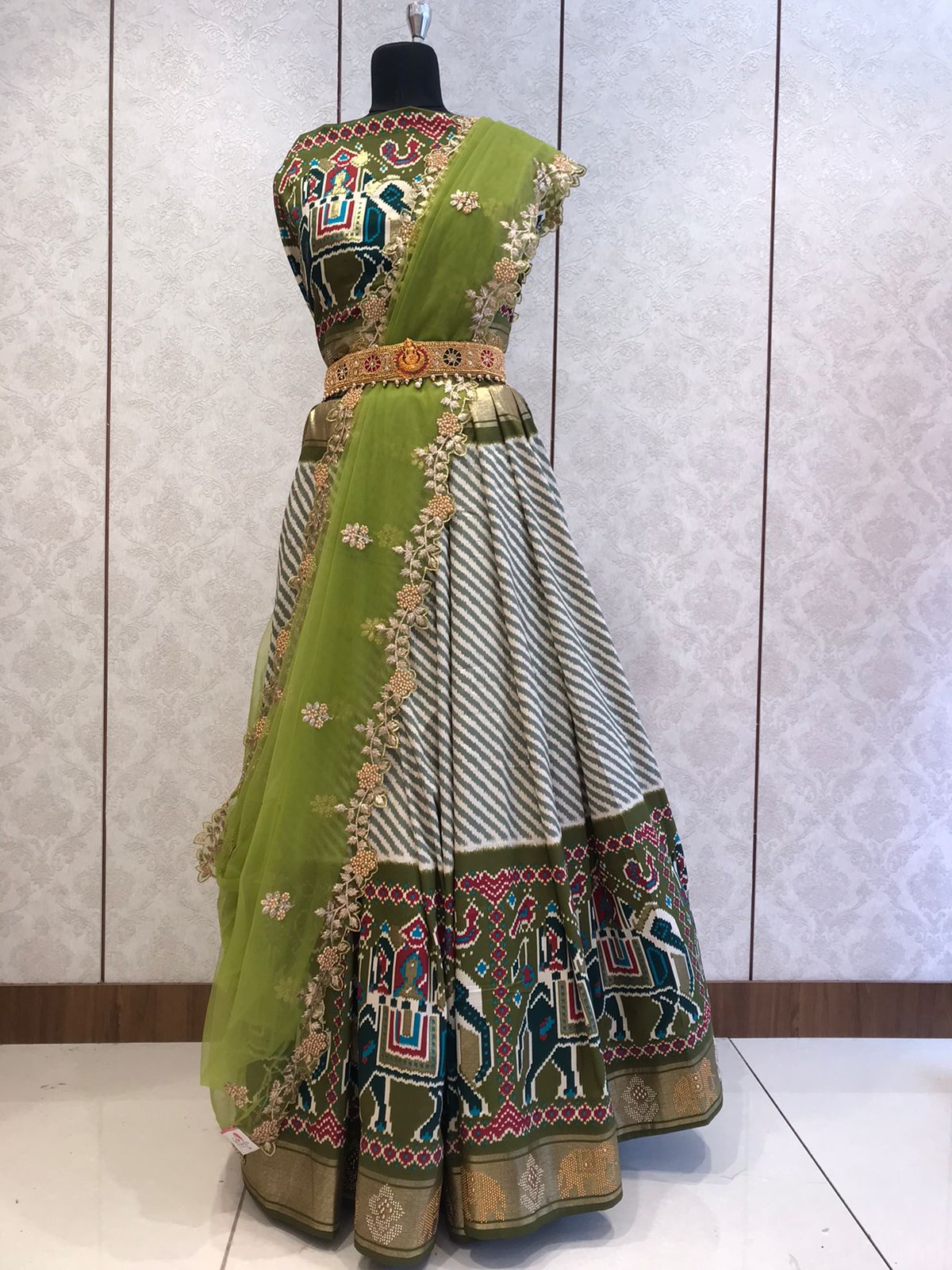 Traditional patola lehanga/silk lehnaga - Saffronfashionindia