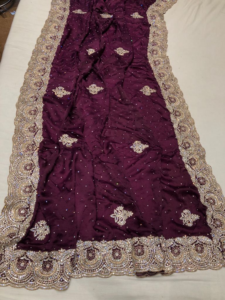 Prapti satin saree - Saffronfashionindia