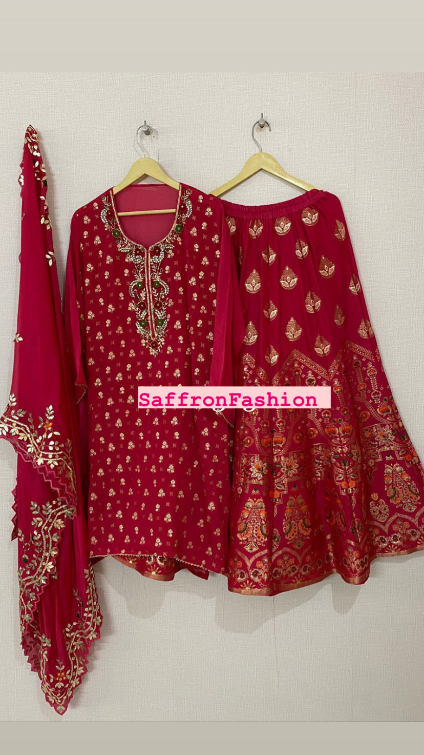 Ozora inspired lehanga choli - Saffronfashionindia
