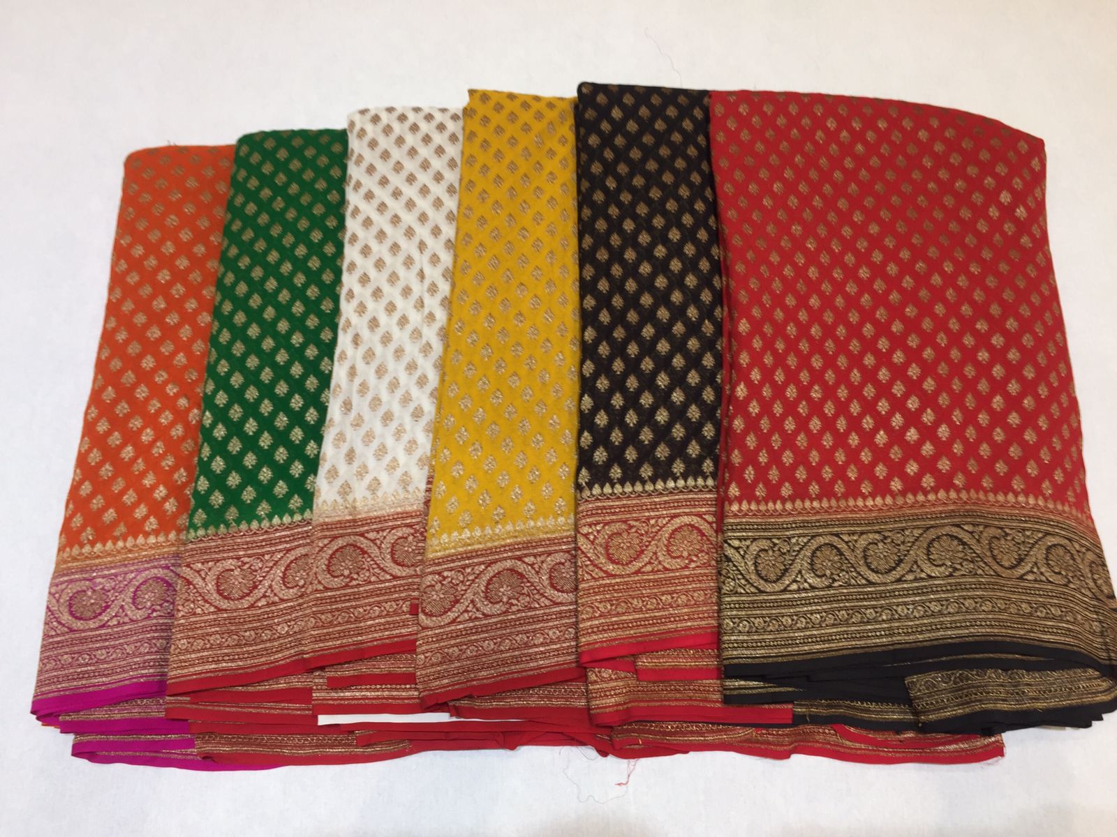 Nafsa gorgette saree - Saffronfashionindia