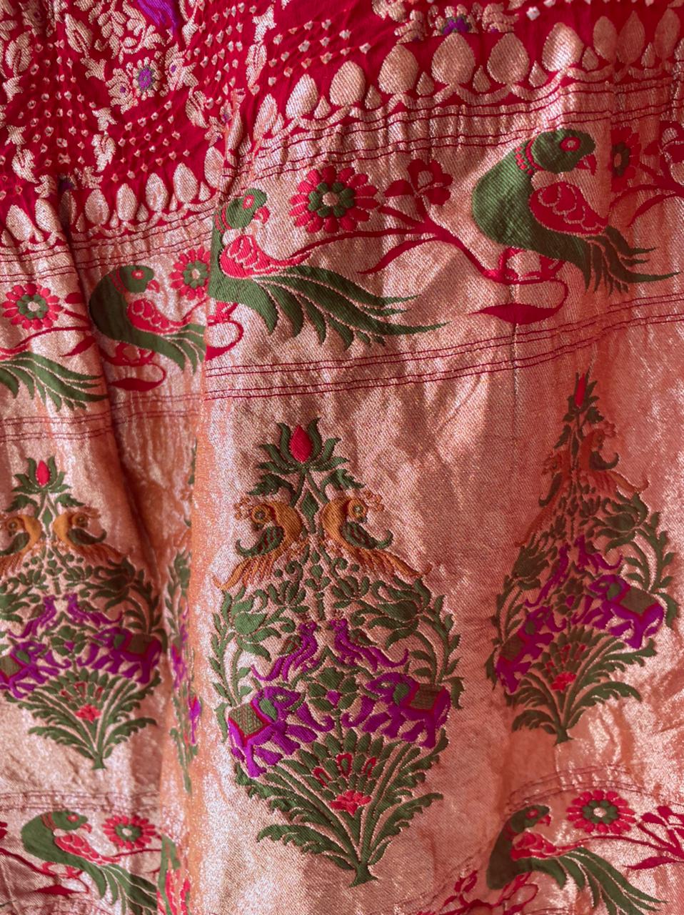 Wahiba laal dupatta - Saffronfashionindia