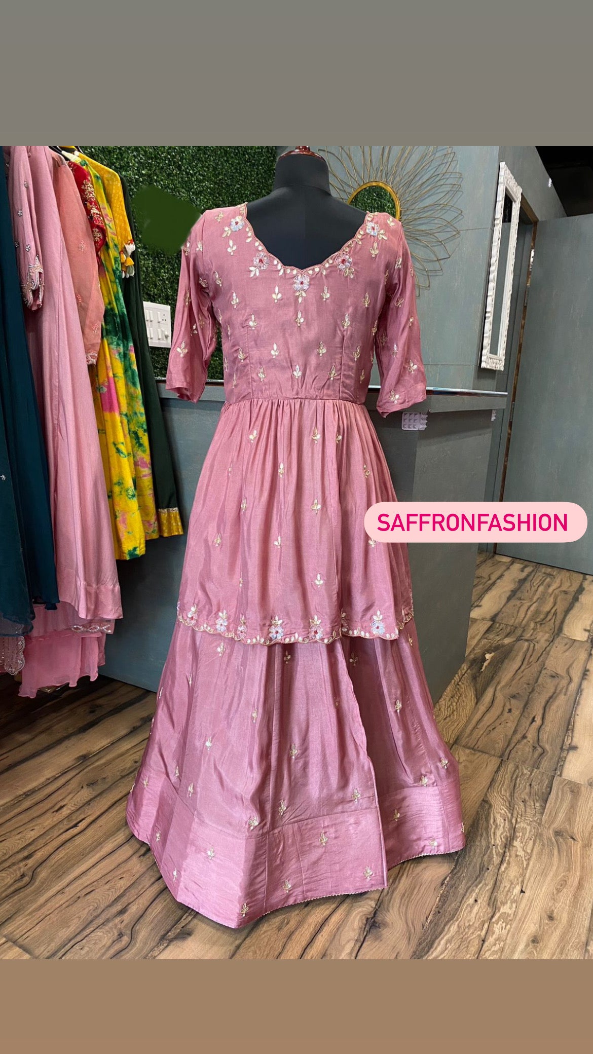 Peplum styled kurta dress - Saffronfashionindia
