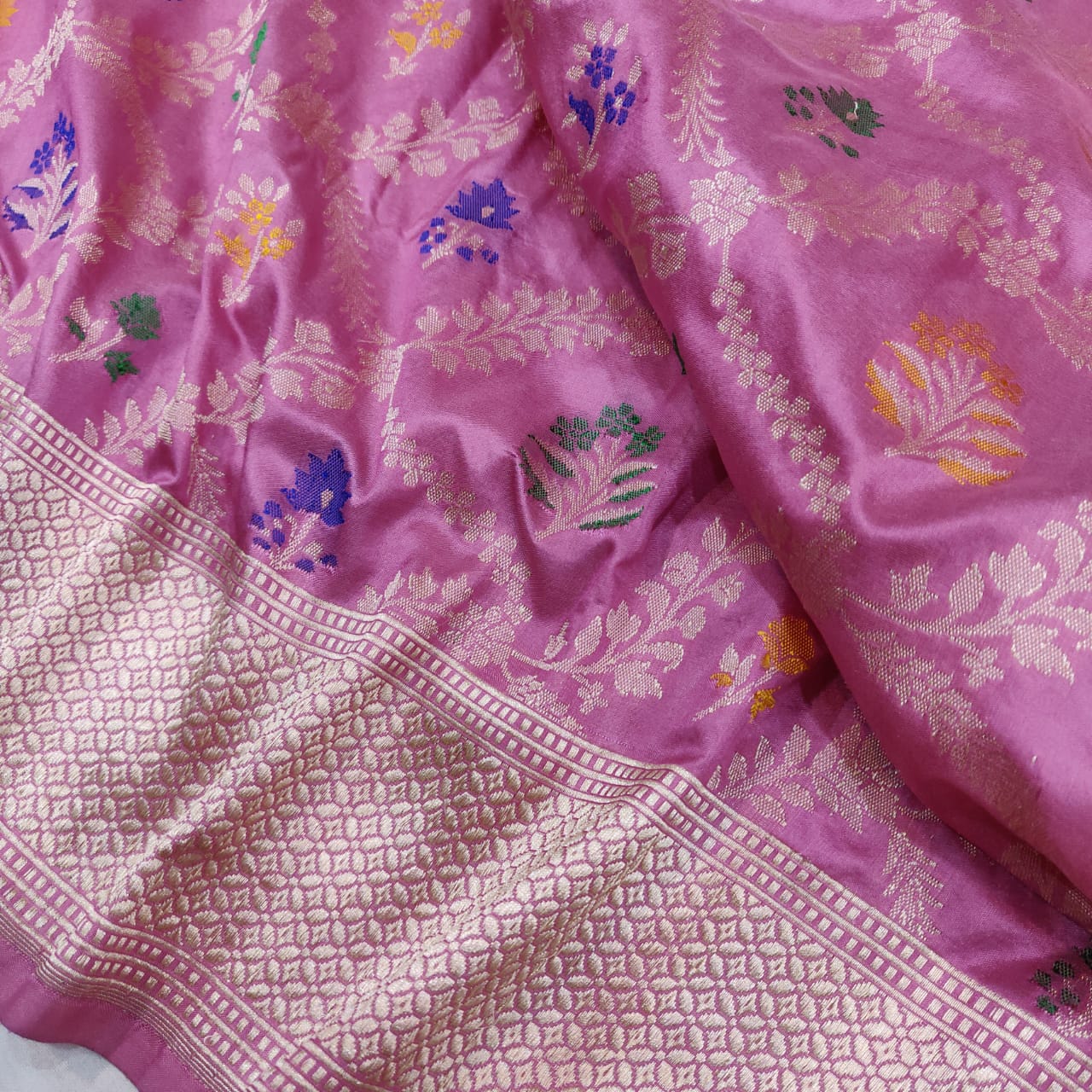 Noorah Katan handwoven saree - Saffronfashionindia