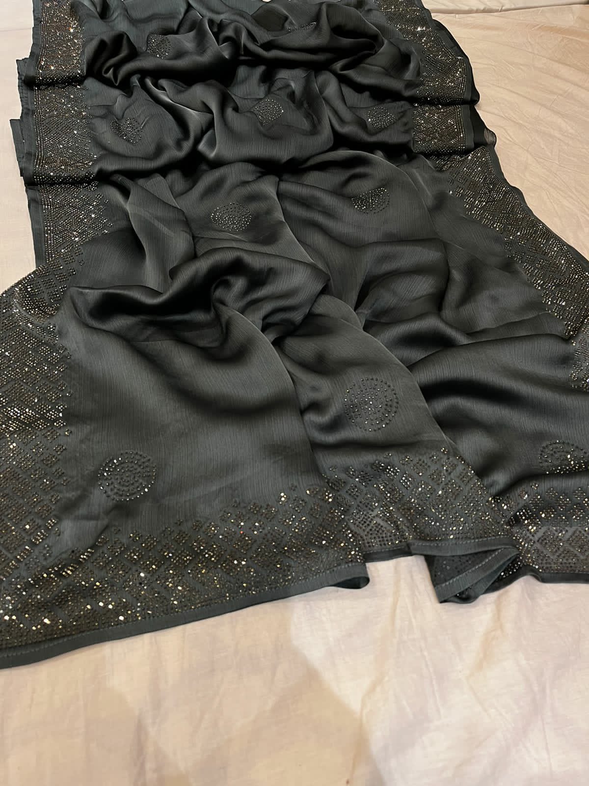 Valeria satin saree - Saffronfashionindia