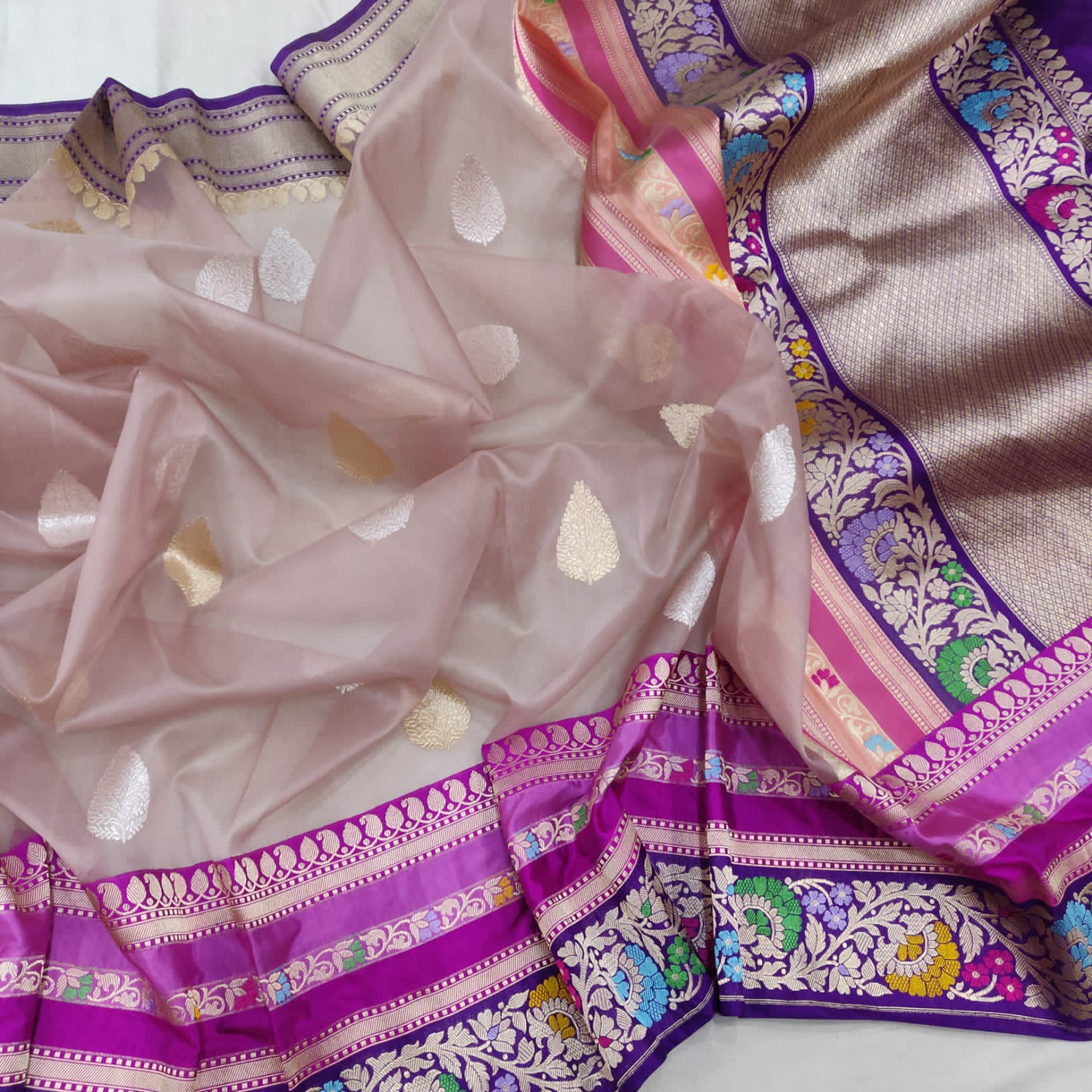Panasche handwoven saree - Saffronfashionindia