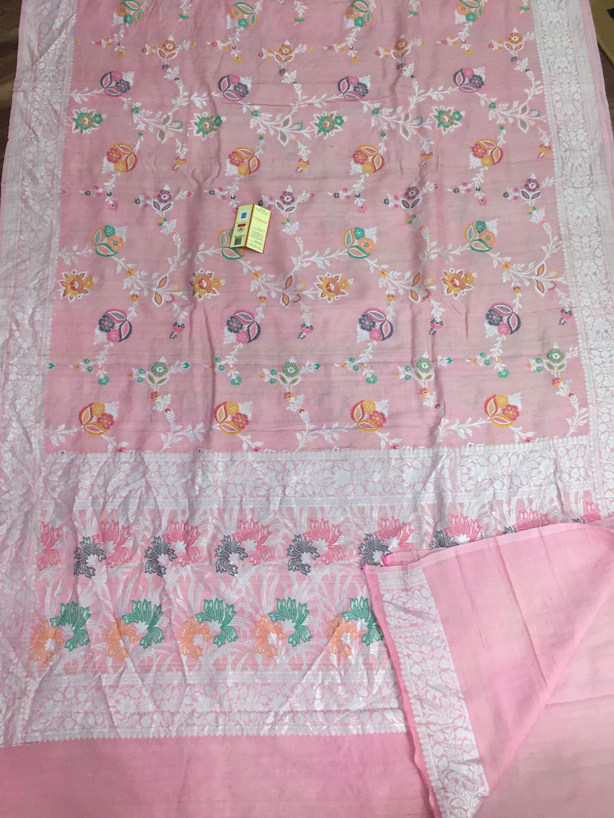Khaddi tussar jangla saree - Saffronfashionindia