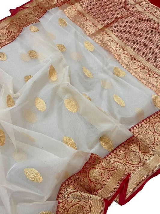 Arpita banarsi kora saree - Saffronfashionindia