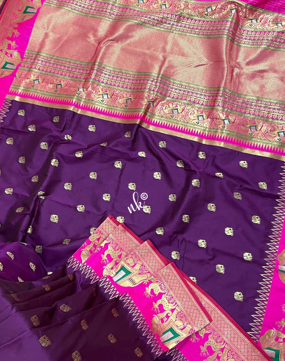 Gadwal banarsi saree - Saffronfashionindia
