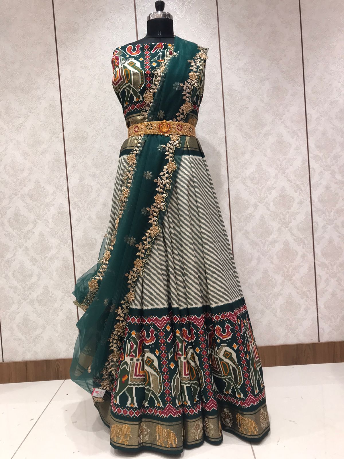 Traditional patola lehanga/silk lehnaga - Saffronfashionindia
