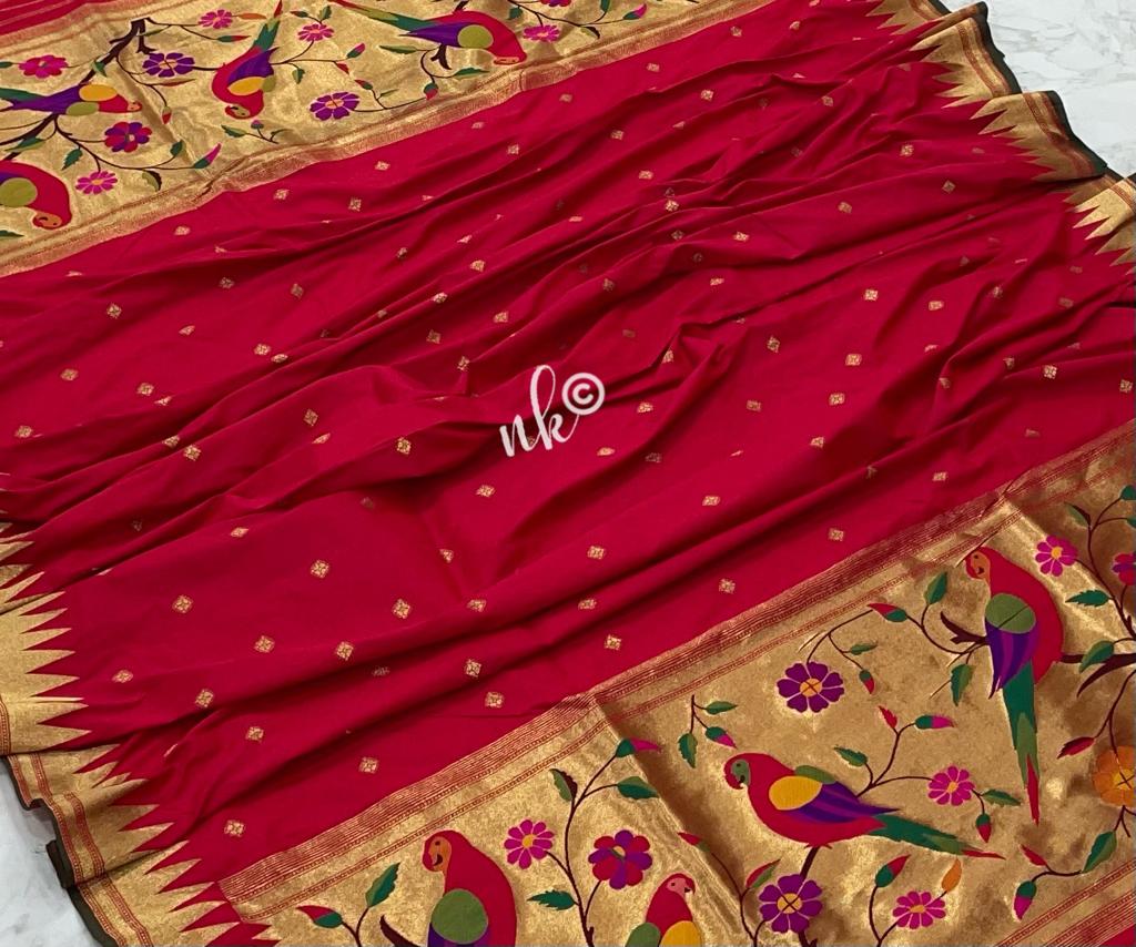 Parrot inspired dupatta - Saffronfashionindia