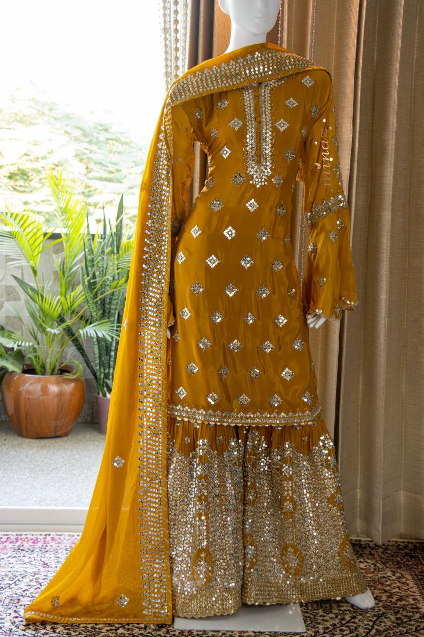 Arshi gharara beautiful dress - Saffronfashionindia