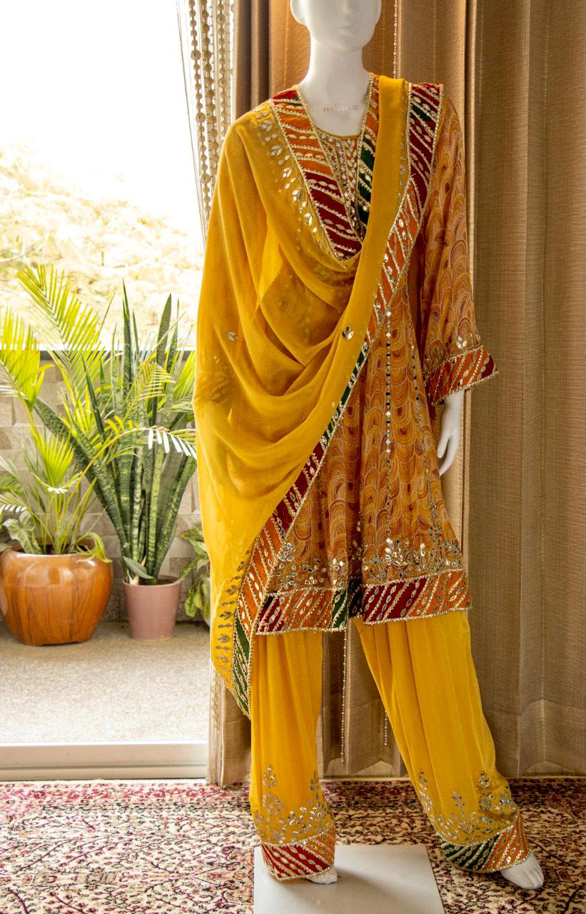 Arshi gharara beautiful dress - Saffronfashionindia