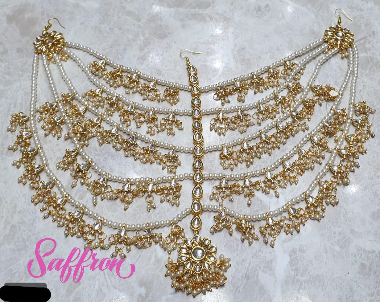 Kishik Pearl maathapatti - Saffronfashionindia