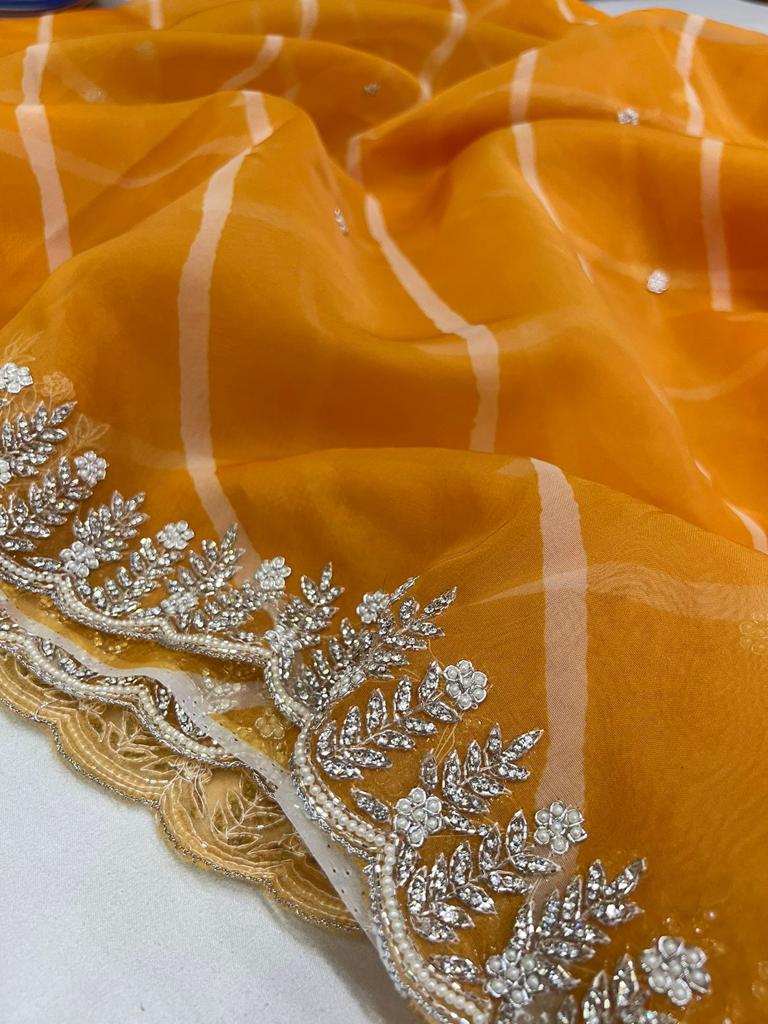 Falecia moti jarkan saree - Saffronfashionindia