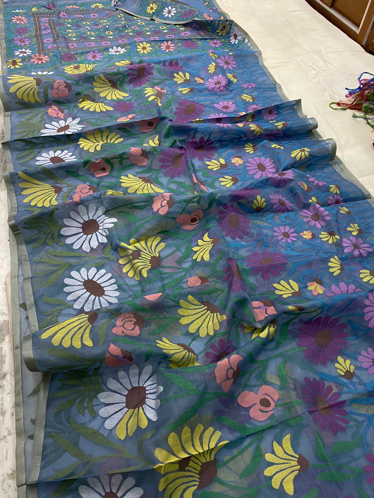 Abeer jamdani saree - Saffronfashionindia