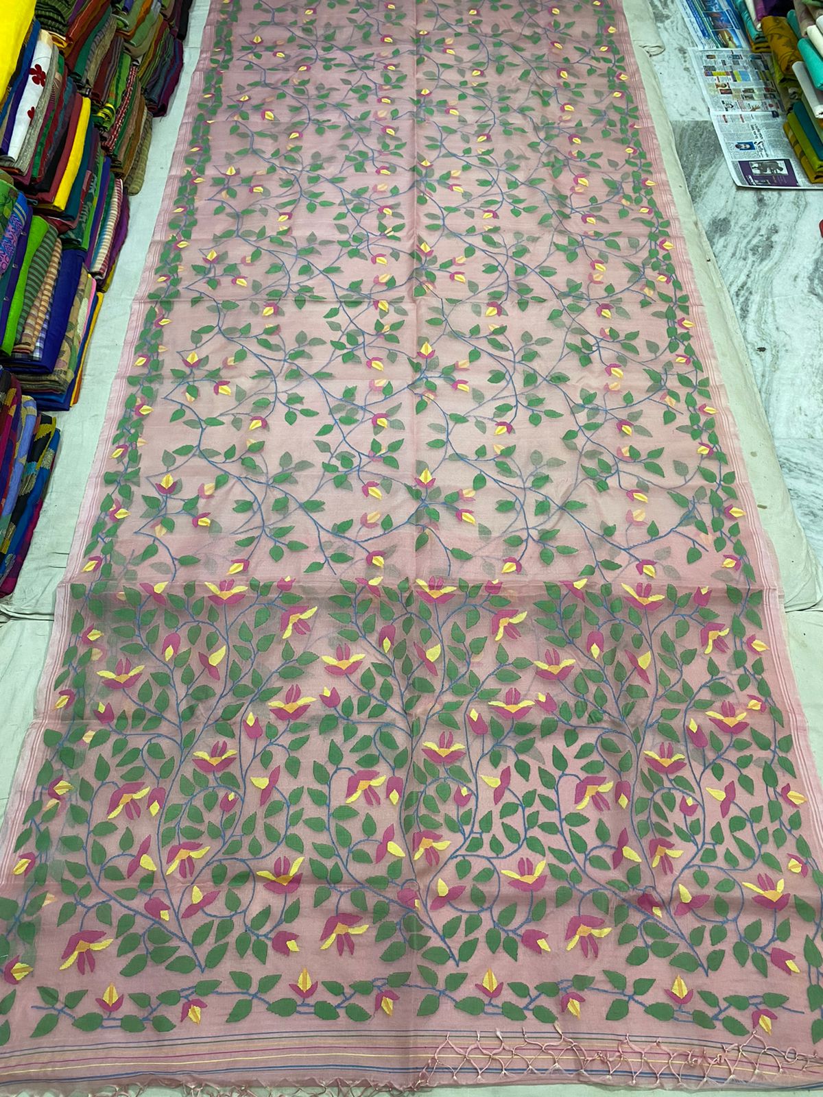 Rangana jamdani saree - Saffronfashionindia