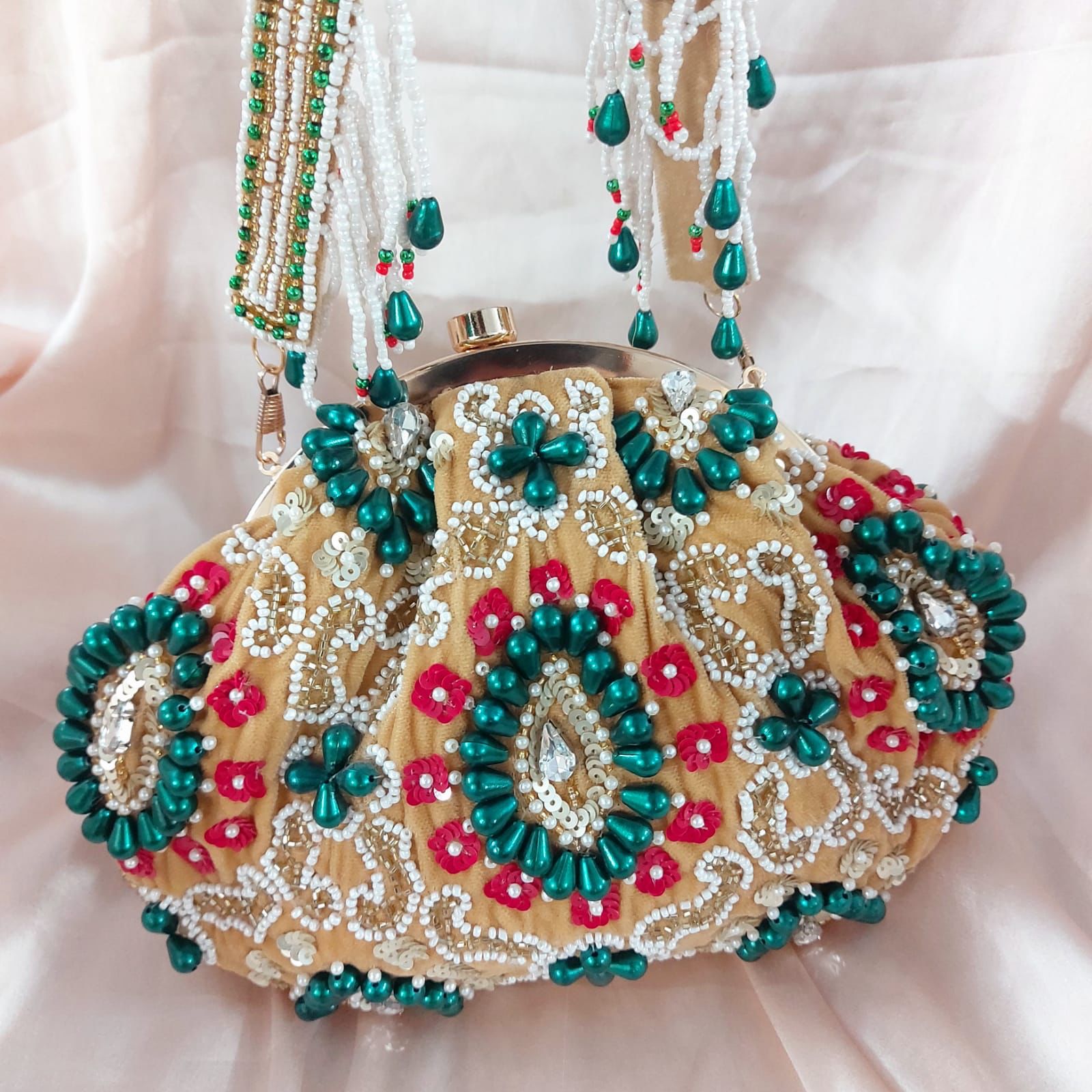 Noorjaha embroidered potlis - Saffronfashionindia