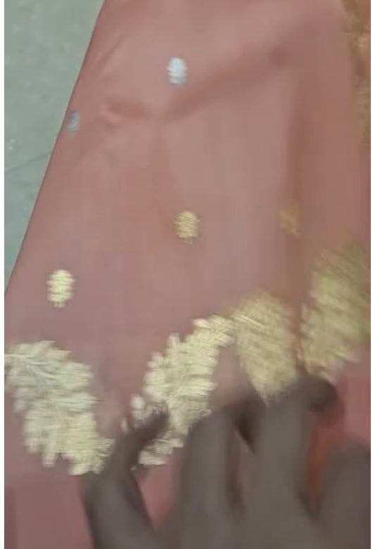 Avesha handloom Banarsi kora saree - Saffronfashionindia