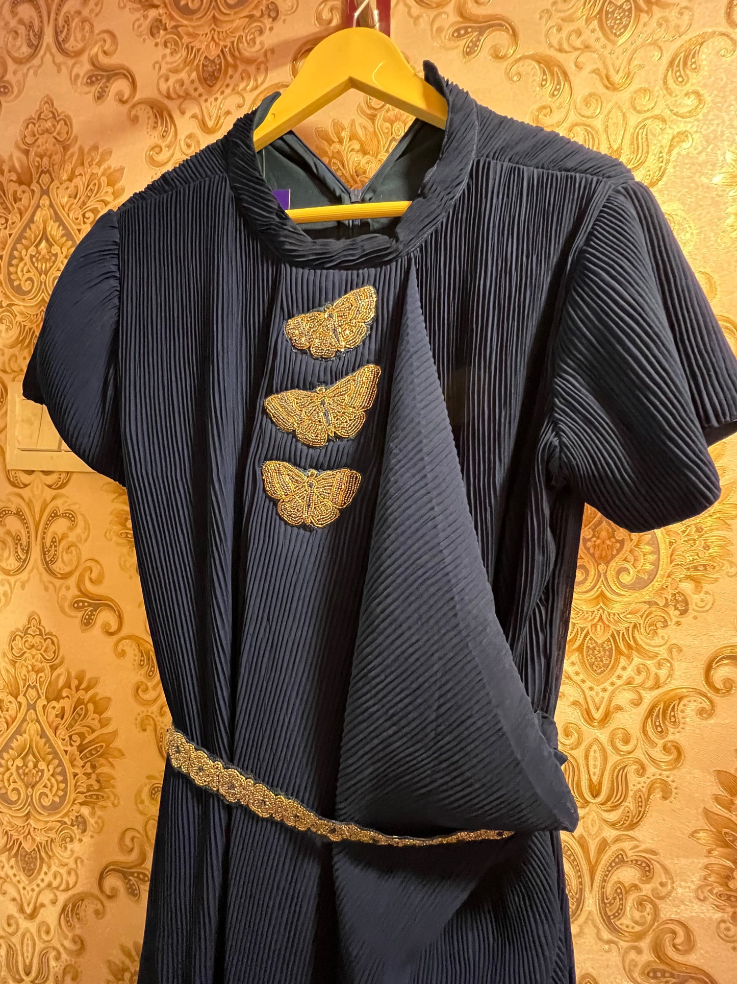 Ninza crepe gown - Saffronfashionindia