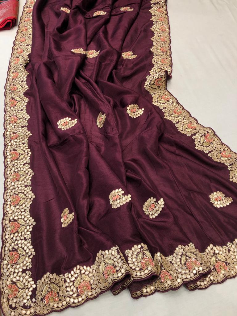 Kivasha zardosi saree - Saffronfashionindia