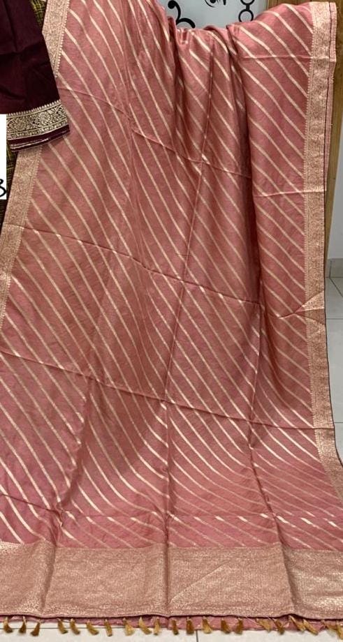 Lehariya inspired banarsi saree - Saffronfashionindia