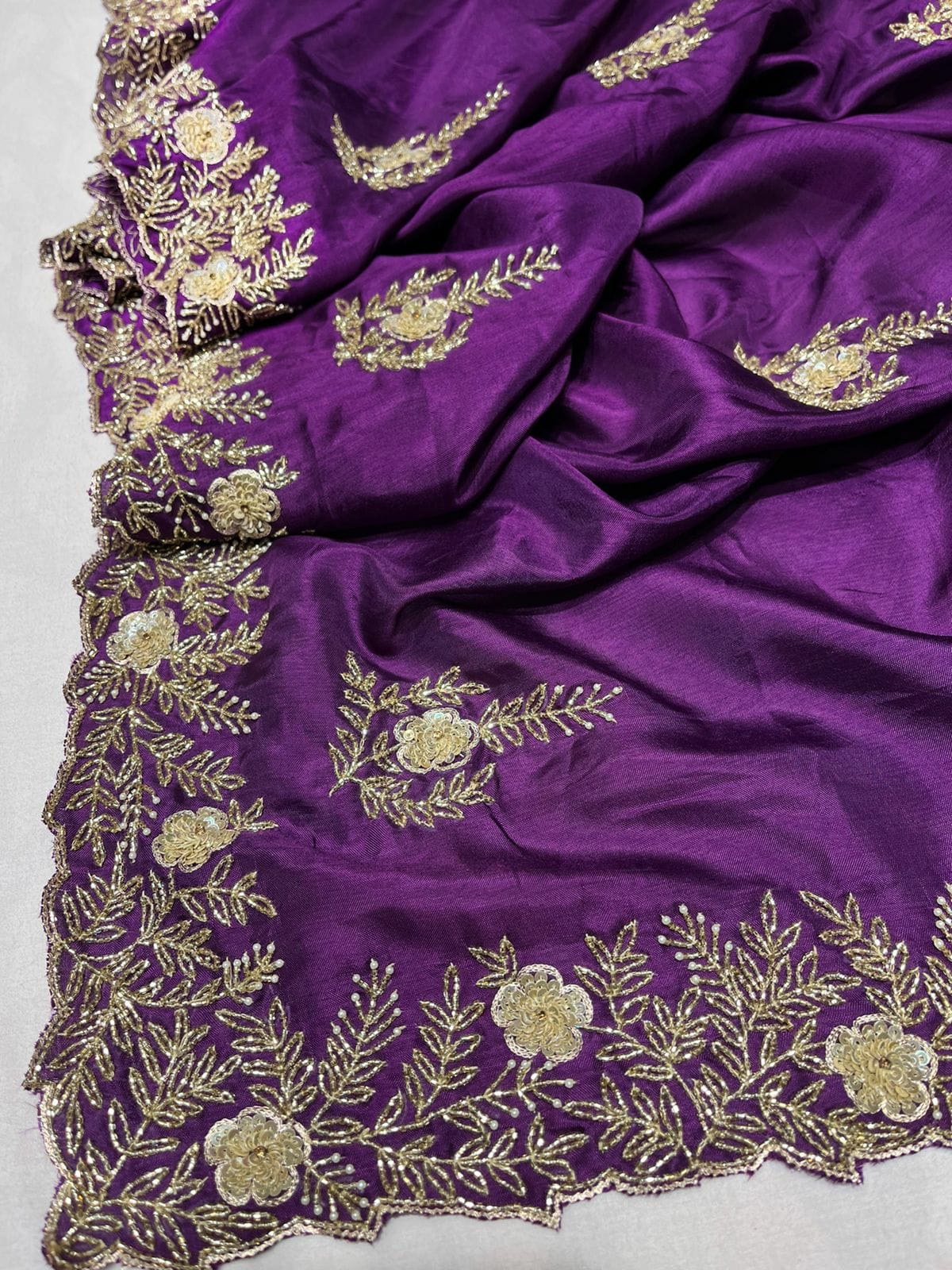 Sanes reception zardosi saree Indian wedding saree women sari blouse SaffronFashion, SaffronFashionindia