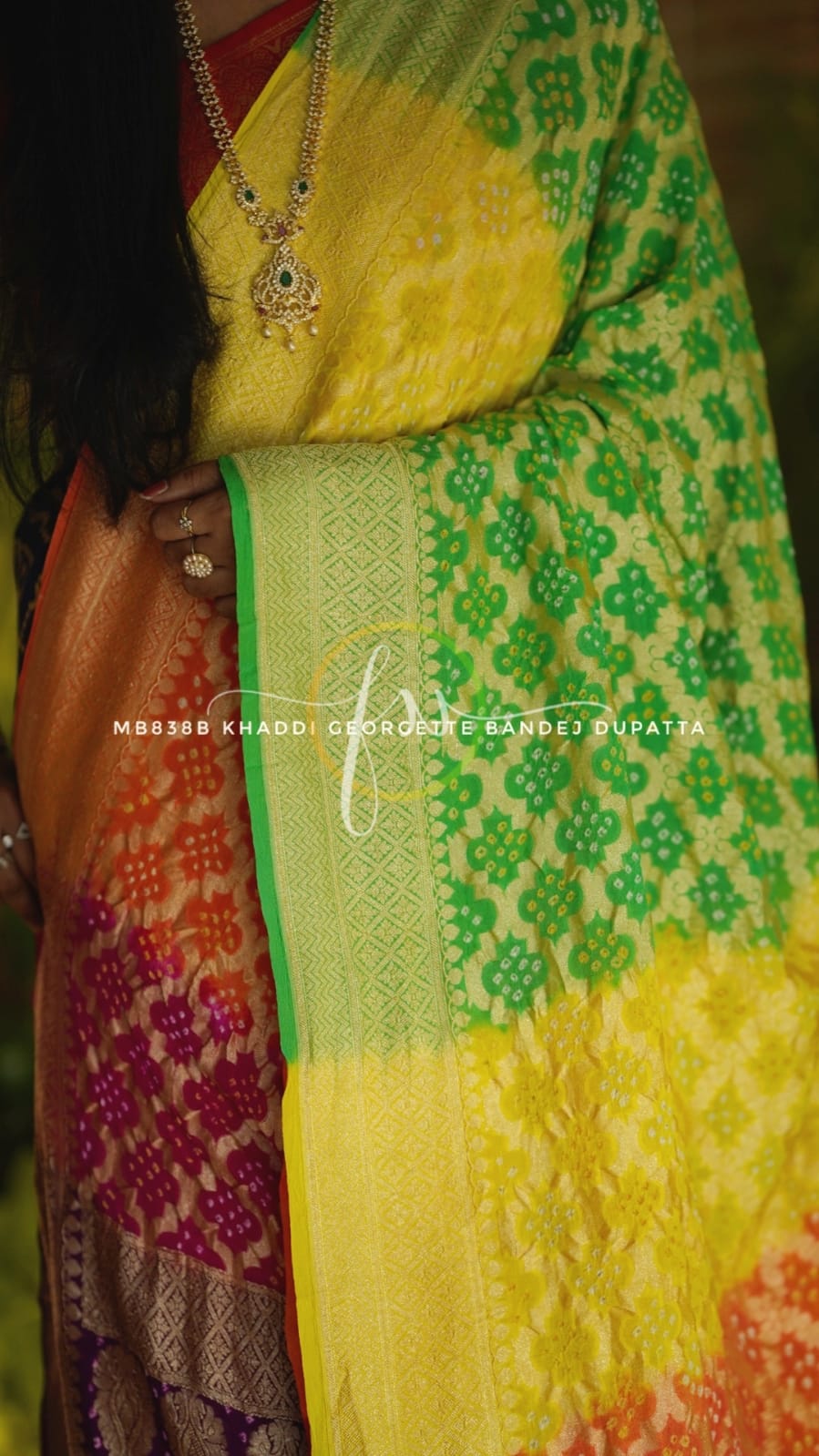Colourful bandhej dupatta/beautiful dupatta - Saffronfashionindia