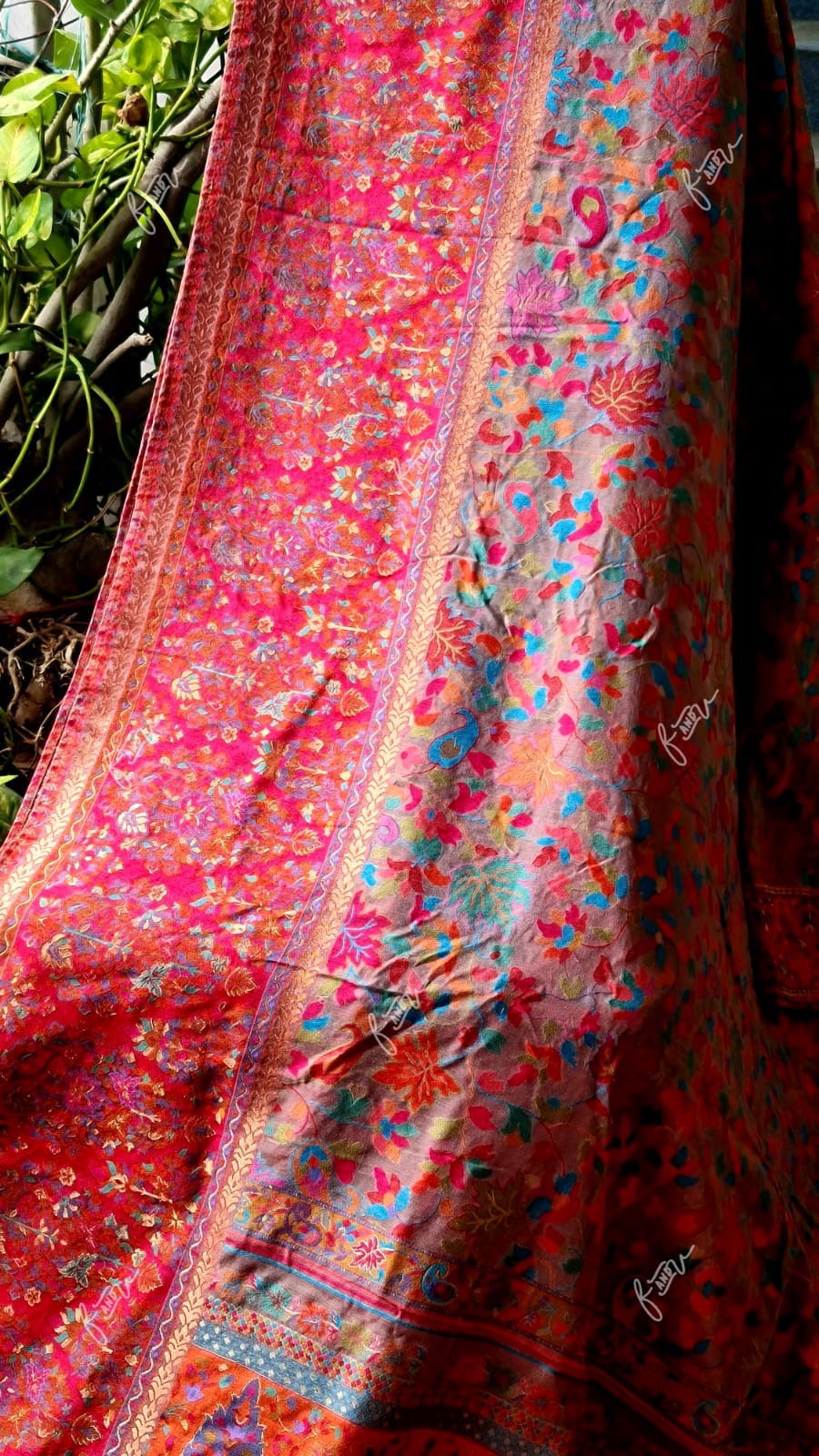 Kashmiri inspired Kani silk saree - Saffronfashionindia