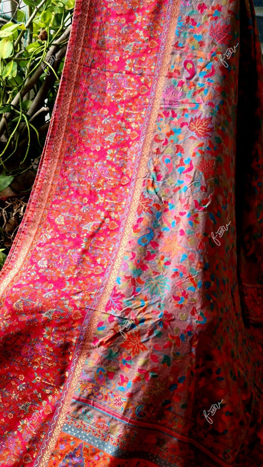 Kashmiri inspired Kani silk saree - Saffronfashionindia