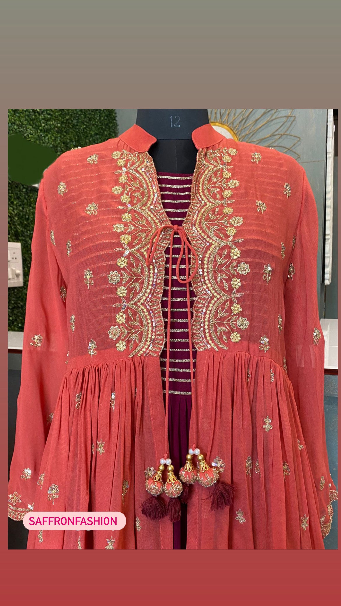 Reiki long dress - Saffronfashionindia