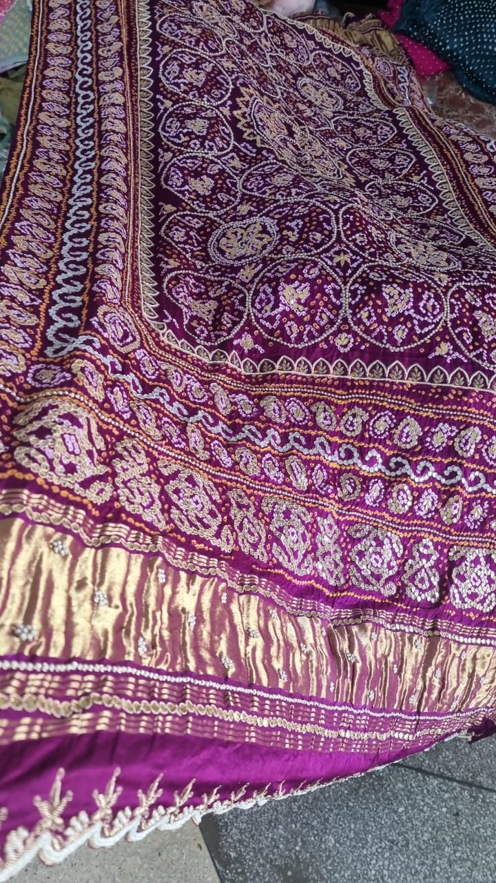 Nuva embroidered silk dupatta - Saffronfashionindia