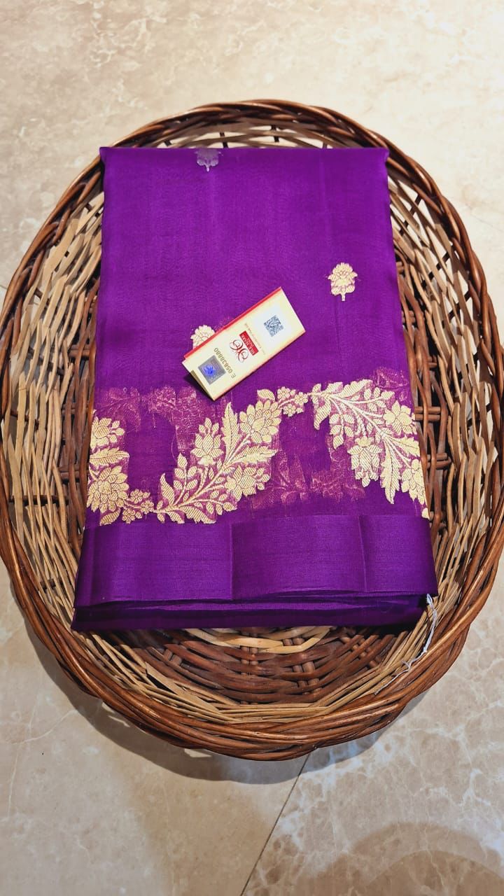 Subodhi handloom kora saree - Saffronfashionindia