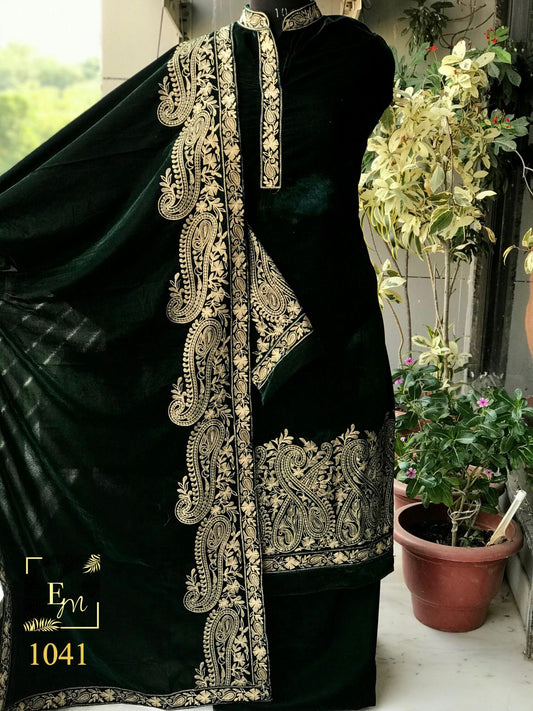 Julio velvet salwar suit - Saffronfashionindia