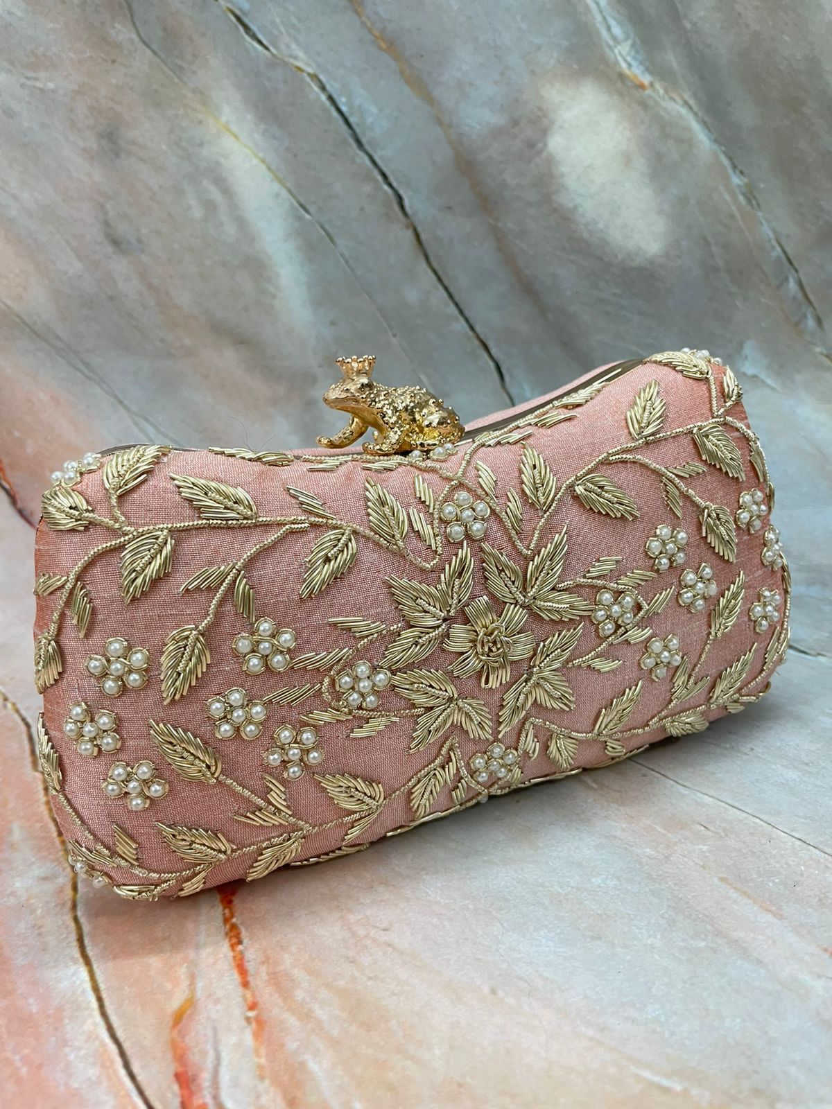 Safli clutch,,,,knob clutch,,,,Zardari clutch - Saffronfashionindia