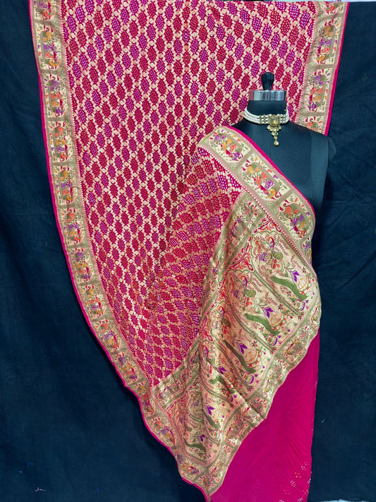Eternal love inspired bandhani saree - Saffronfashionindia