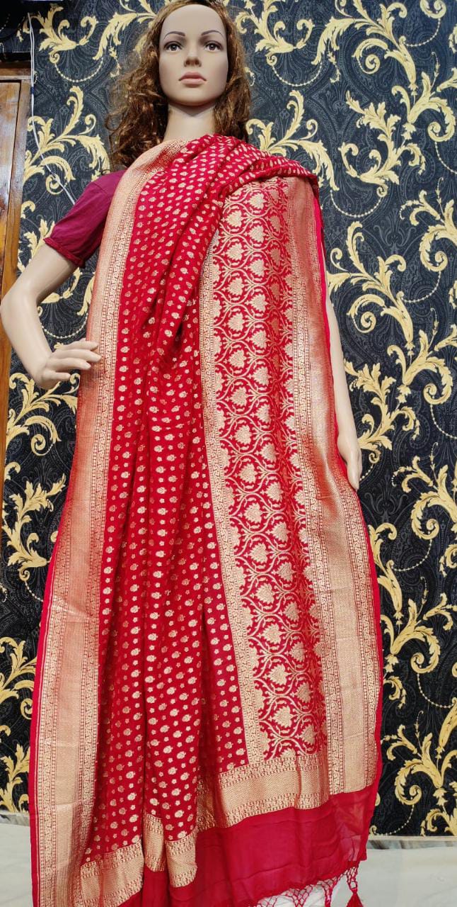 Banarsi chiffon dupatta/khaddi chiffon dupatta - Saffronfashionindia