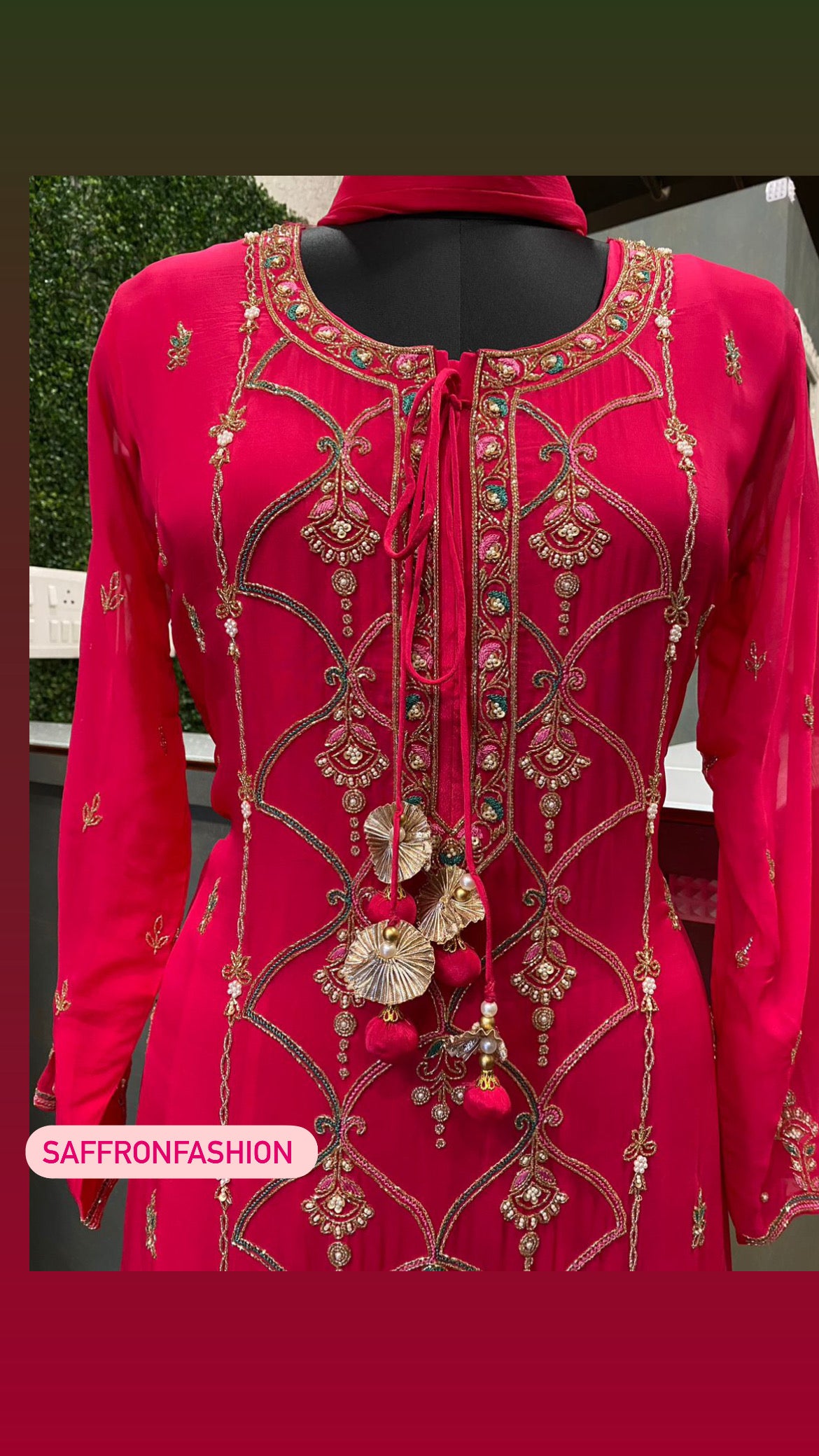 Laboni embroidery gown dress - Saffronfashionindia