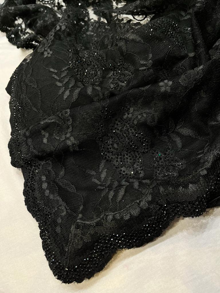 Lacy Swarovski saree - Saffronfashionindia