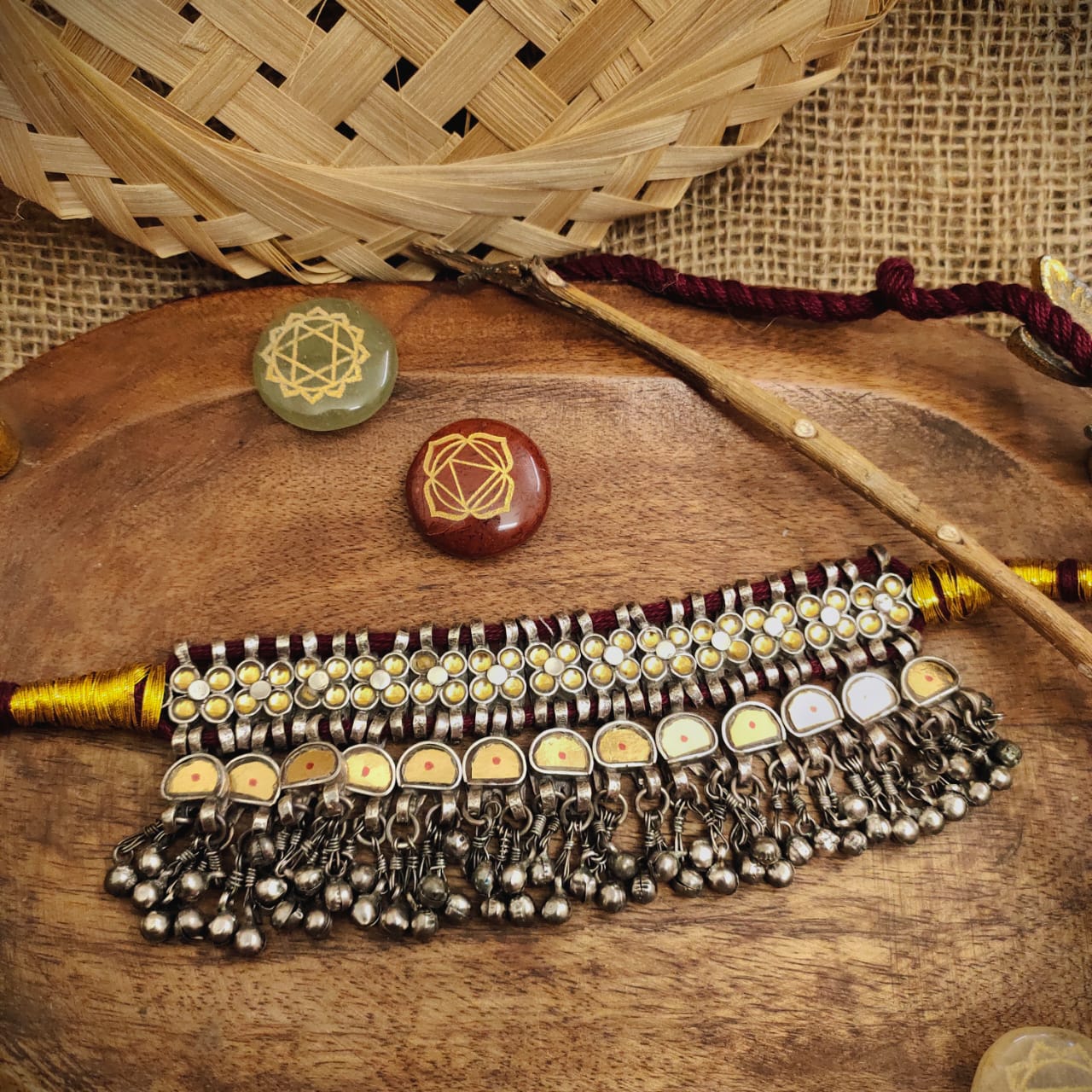 Vintage Afghani choker - Saffronfashionindia