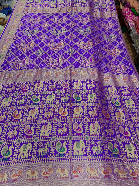 Fenicia bandhani gorgette dupatta - Saffronfashionindia