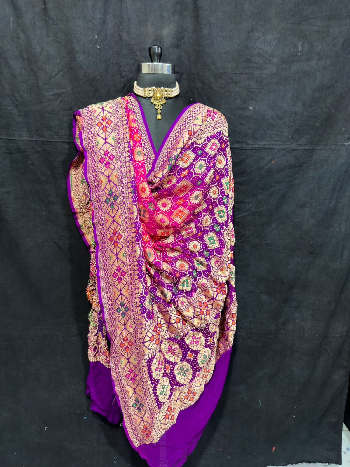Shasha bandhani dupatta - Saffronfashionindia