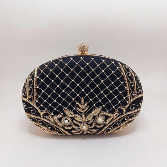 Aveheli embroidery clutch - Saffronfashionindia
