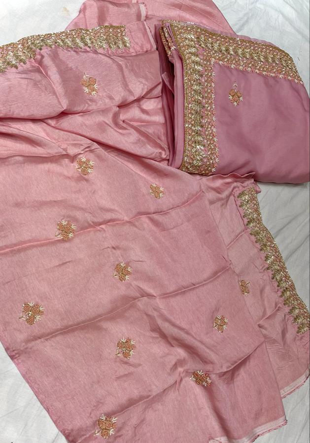 Rivaaz gottapatti saree/Pearl saree - Saffronfashionindia