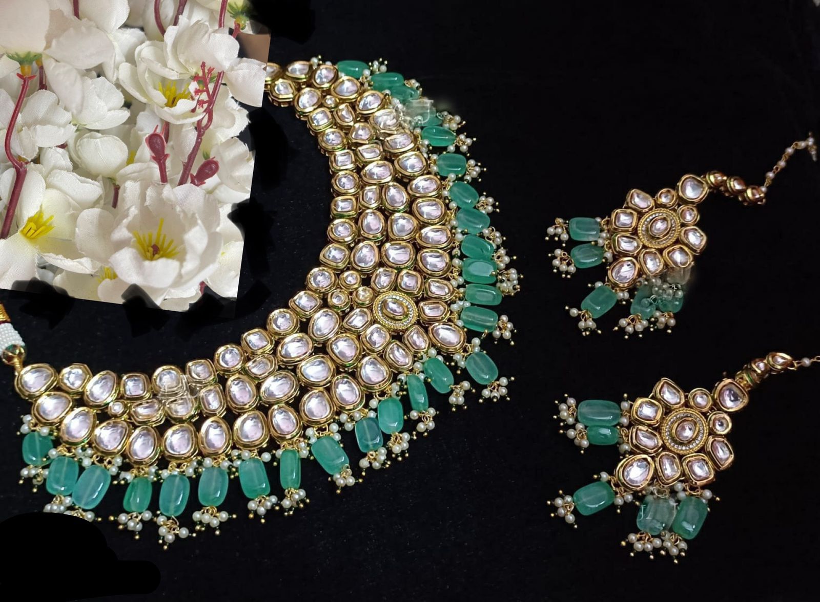 Ranjhaana Kundan bridal set - Saffronfashionindia